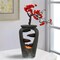 Flower Vase Waterfall Table Top LED Light Indoor Water Fountain FengShui Decor